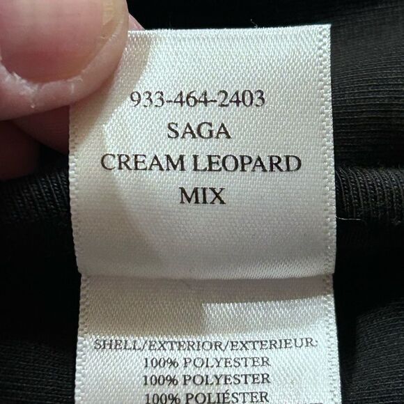 Rails Saga Leopard Print Teddy 1/4 Zip Pullover Jacket - Picture 11 of 12